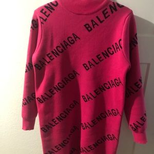 Just like balenciaga sweater dress- hot pink